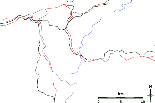 Roads and rivers close to Willingen-Upland