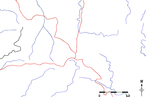 Roads and rivers close to Yushan