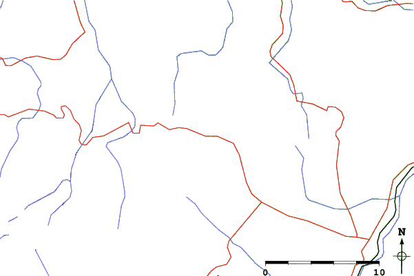 Roads and rivers close to Ždiar - Bachledova Dolina